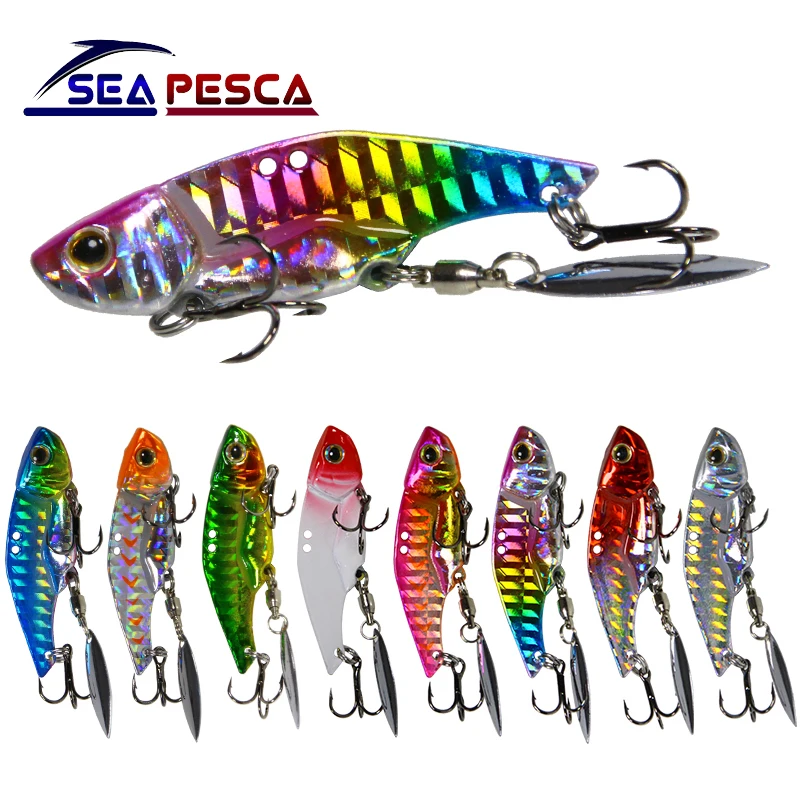 

SEAPESCA Fishing Lure Metal VIB Hard Bait Sinking Vibrate Sequins Artificial Bait Wobbler 12g 16g Coloful Quality Pesca ZB544