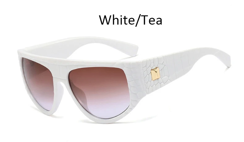 White Tea Градиентные негабаритные женские солнцезащитные очки-авиаторы, модная большая оправа, Ретро стиль, винтажные женские солнцезащитные очки, модные оттенки Gafas de sol - Цвет линз: White Tea