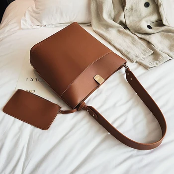

Women's Designer Handbags High Capacity Pu Crossbody Bags For Women Simple Fashion New Quality Tote Bag Shoulder Bags 2019