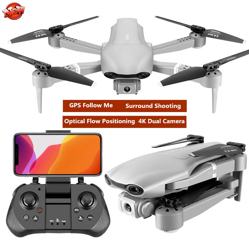 GPS 4K UHD WIFI FPV Радиоуправляемый Дрон 5G Smart Follow Me Двойная камера с одной кнопкой для