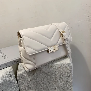 

Small PU Leather Crossbody Bags for Women 2021 Trend Hand Bag Women's Branded Trending Chain Luxury Travel Shoulder Handbags