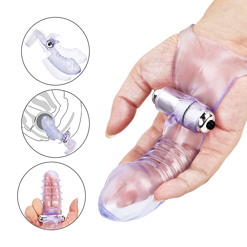 Finger Sleeve Vibrator G Spot Massage Clit Stimulate Female Masturbator Sex Toys For Woman Lesbian Orgasm Adult Product