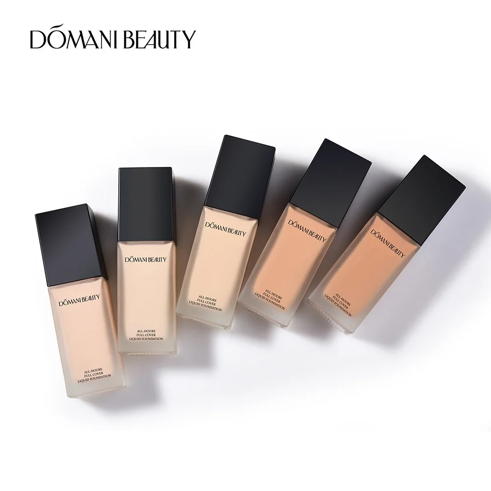 

DOMANI Full Coverage Liquid Foundation Dark Circle 24 Hour Long Lasting Waterproof Makeup Professional Face Concealer Base