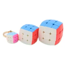 Yongjun yastıklı 2cm 3.5cm 4.5cm Mini 3x3x3 sihirli bulmaca antistres küp anahtarlık profesyonel YJ 3x3 hız küp eğitici oyuncak