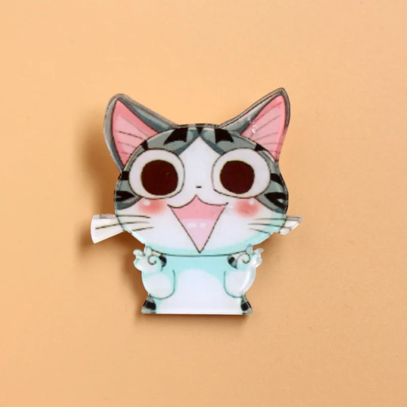 9 Милый маленький кот животное мультфильм бейдж; брошь на булавке Значки рюкзак «сделай сам» Значки на одежду акриловые значки аксессуары - Цвет: 9