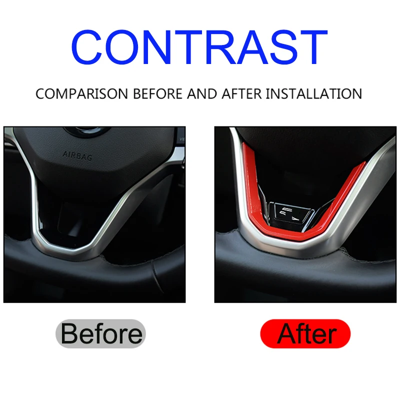 Car Steering Wheel New R Emblem Badge Logo Mark Sticker Trim for VW Golf 8 MK8 Accessories 2020 2021