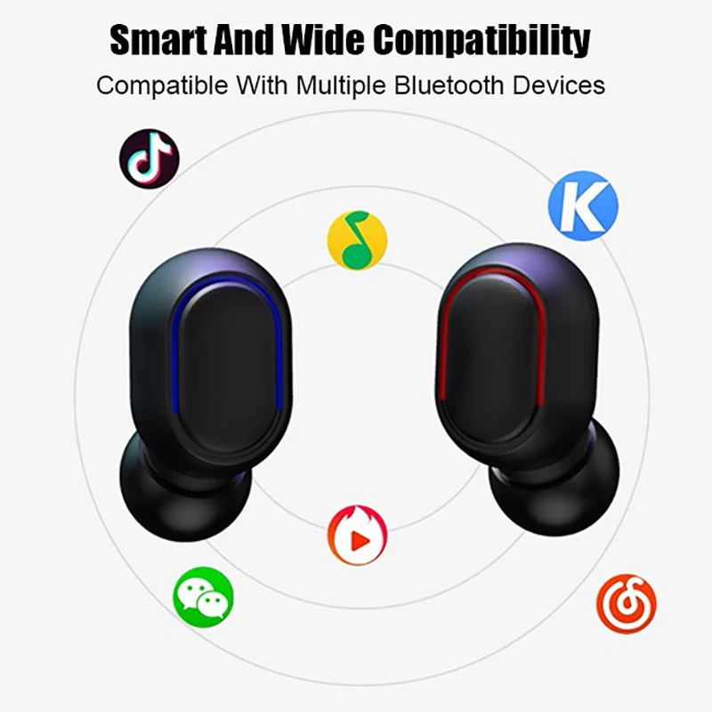 H10 Bluetooth Headsets for Redmi Airdots Wireless Earbuds 5 0 TWS Earphone Noise Cancelling Mic for Xiaomi iPhone Huawei