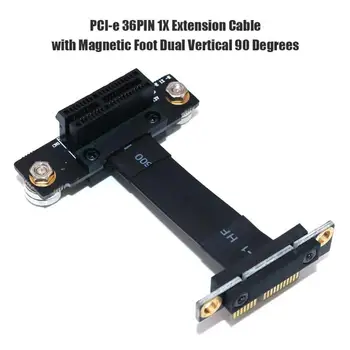

Express 36PIN 1X PCI Extension Cable with Magnetic Foot Dual Vertical 90 Degrees Achieve High Frequency and Low Attenuation