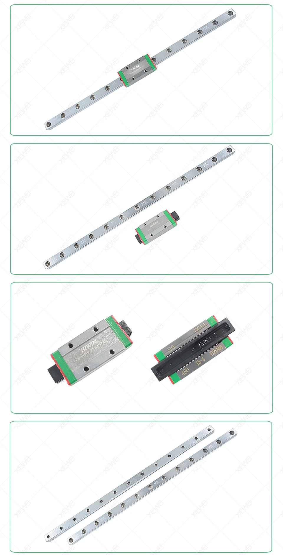Free Shipping Alloy Steel HIWIN MGN9 Linear Rail 200mm 250mm 300mm 350mm 400mm 450mm linear Guideway with MGN9H Long Guide Block Carriages for  3d Printer CNC (1)