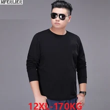 MFERLIER зимние мужские дешевые футболки 5XL 8XL Длинные рукава Весна Большие размеры большой 7XL футболки хлопковые домашние мужские черные футболки синий красный yops