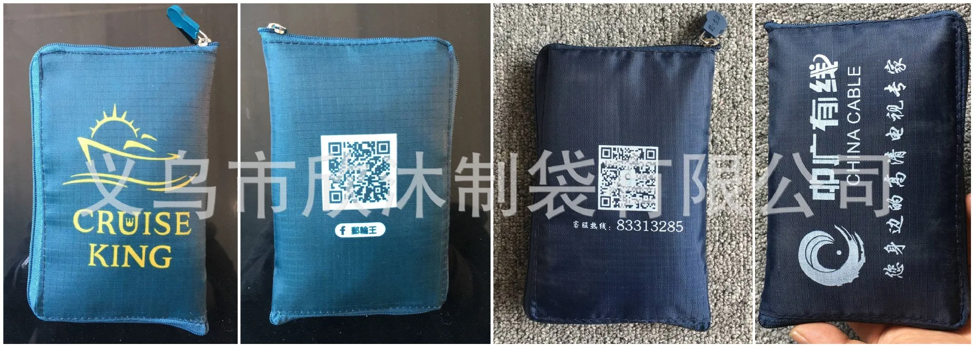 Creative Large Size Hand Eco-friendly Bag Foldable Zipper Portable Grocery Shopping Bag Waterproof Shopping Handbags Can Be Prin