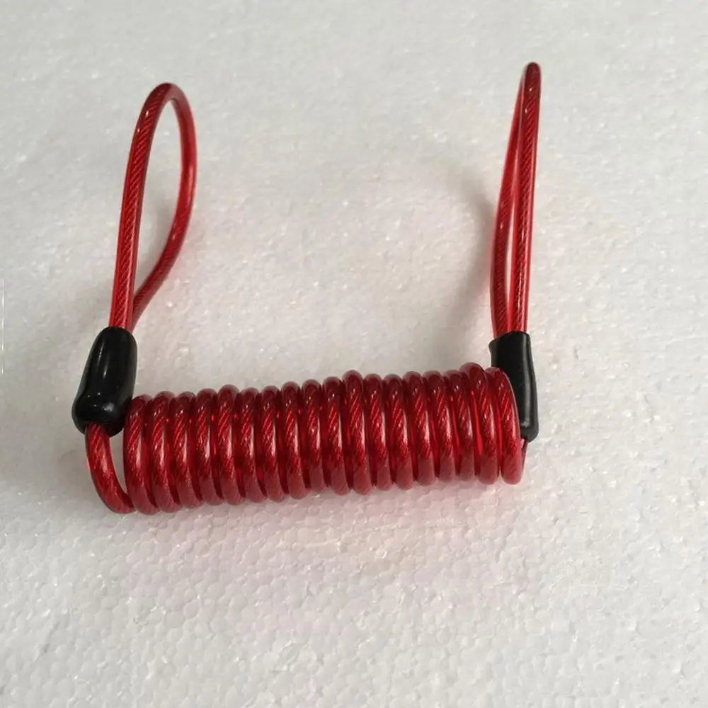 Замок с сигнализацией для велосипеда провод веревка диск для мотоцикла тормозной замок предупреждающая веревка электрический автомобиль универсальный шлем напоминание веревка - Цвет: red