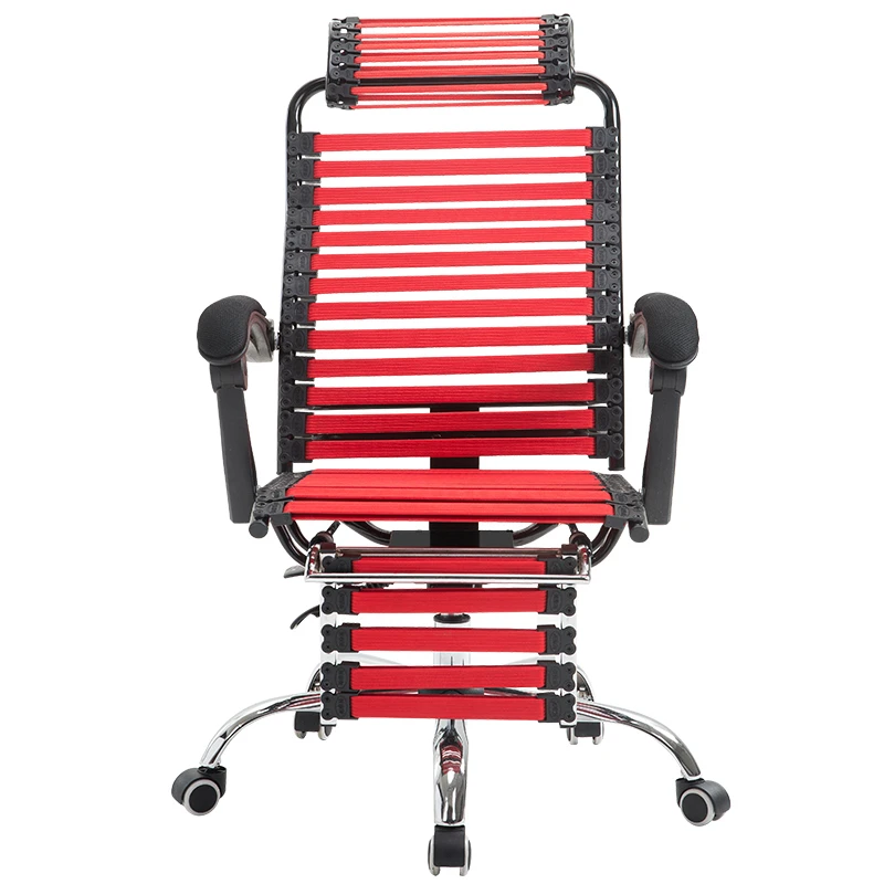 

Creative Computer Chair Lifted and Rotated Rubber Band Stool with Footrest Reclining Household Health Chair Office Staff Seat