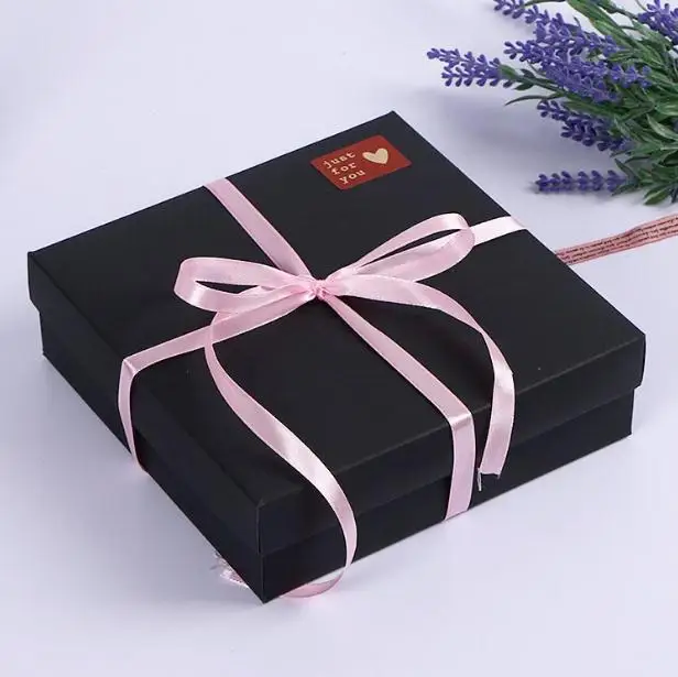 Черная Подарочная коробка для лунных пряников для печенья, продуктов питания Упаковка DIY Бумага упаковочный картонный Коробки SN2036