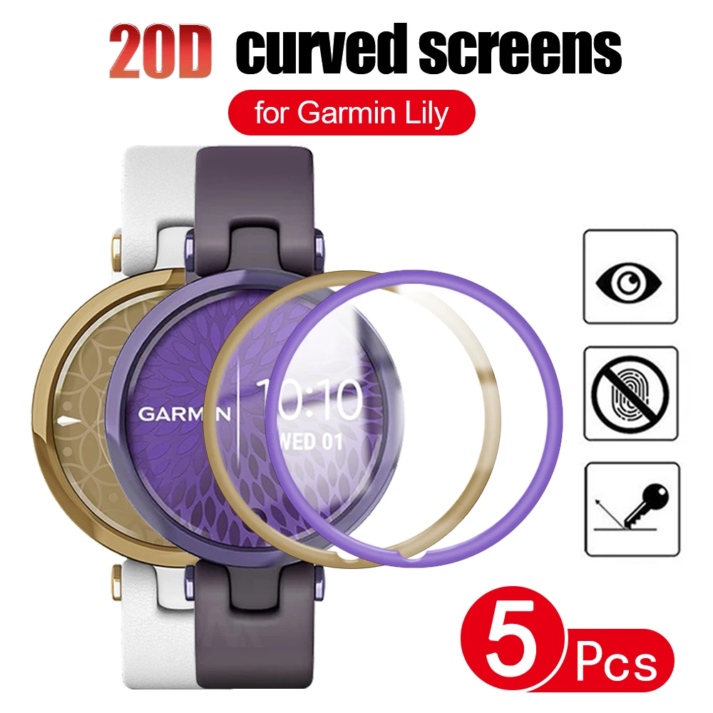 Защитная пленка для экрана смарт-часов Garmin Lily фитнеса спорта 20D с изогнутыми