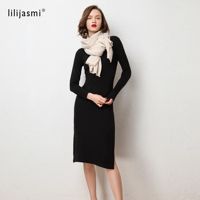 Lilijasmi тонкие шерстяные вязаные шарфы 180*60 см, Женский Теплый большой шарф на осень и зиму, Мягкая шерстяная Пашмина