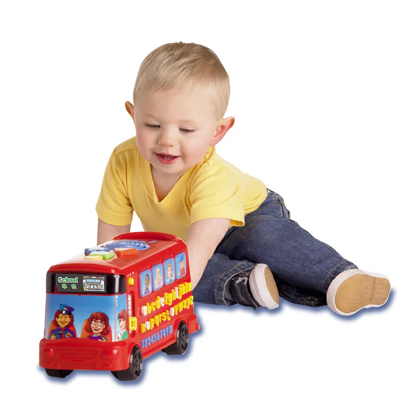 

Vtech Early Education Toy Lettered Bus Bilingual 26 Lettered Learning Machine Educational Children's Day Gift