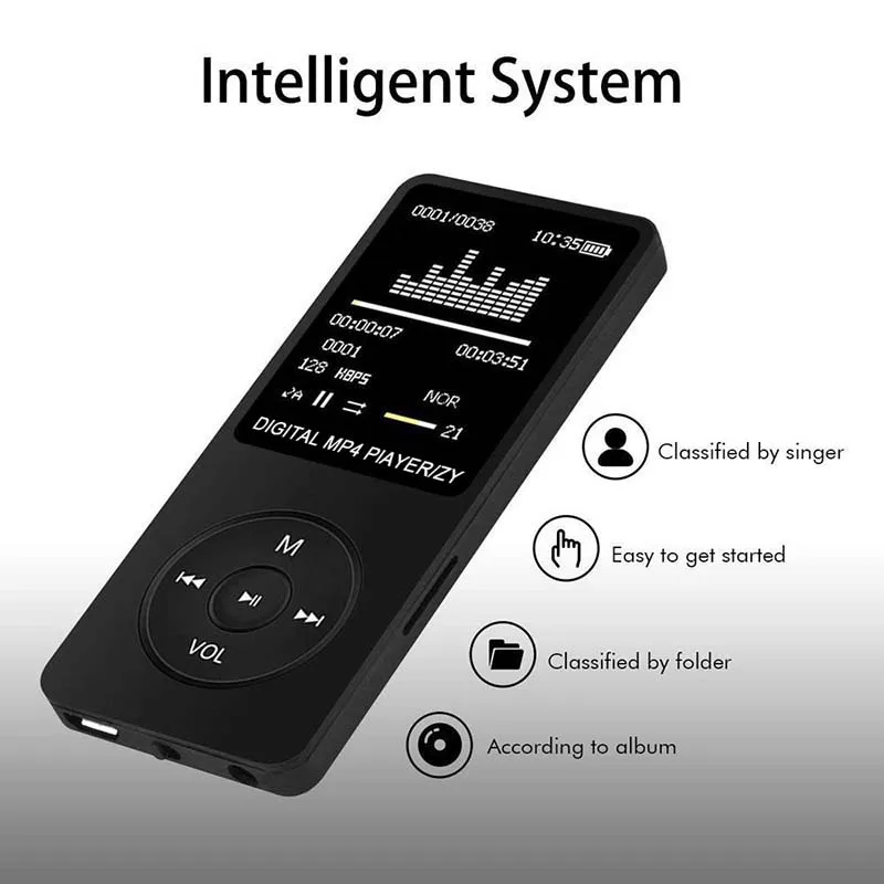 1 Set 1.8 Inch Portable MP3 MP4 Player Student LCD Screen MP3 Music Player
