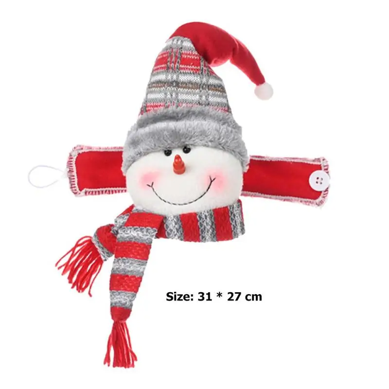 Творческий Рождественский занавес с пряжкой Санта Клаус Снеговик олень стиль эластичный пояс Tieback Крючки Фестиваль дом украшения спальни - Цвет: Snowman