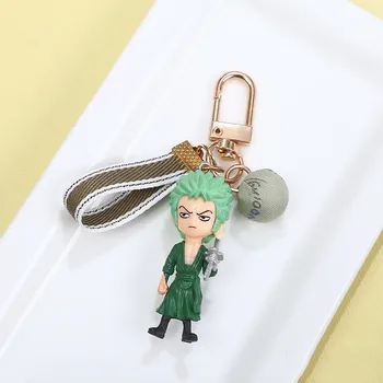 

5Pcs Piece Mini Luffy Anime Figure Key Chains Collection Model Toy Cartoon Luffy Figures Keychain Kids Christmas Gift Key Ring