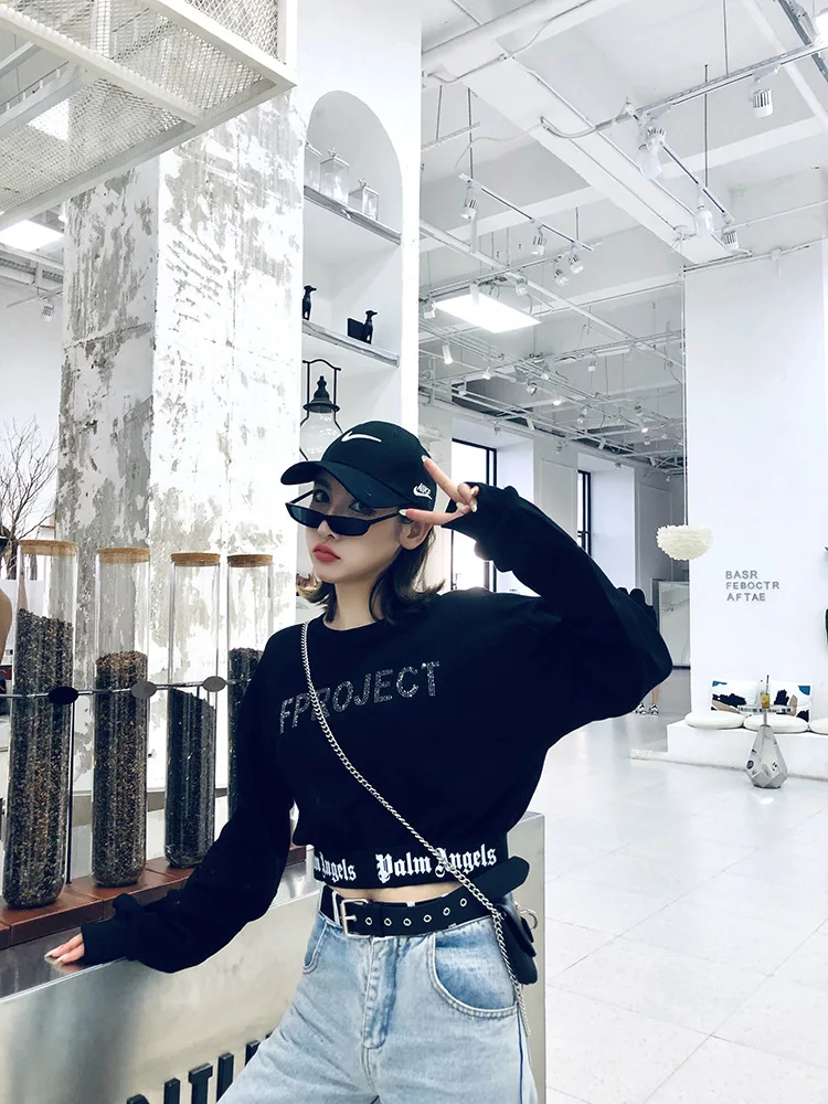 Свободные прямые мешковатые джинсовые штаны модные рваные широкие Harajuku уличная Женская высокая талия Пояс Длинные джинсы брюки комплект из двух предметов
