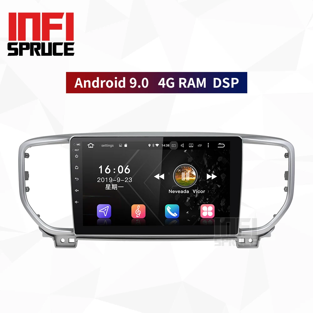 4G android 9 0 автомобильный dvd для KIA KX5 2018 2019 с автомобильным радио автомобильная