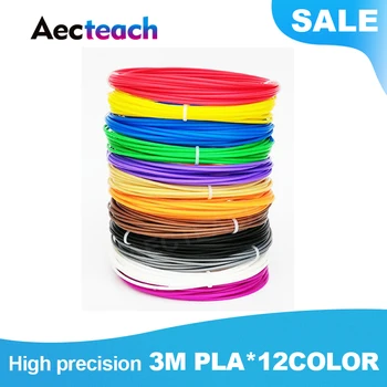 

3 Meter PLA 1.75mm Filament Printing Materials Plastic For 3D Printer Extruder Pen Accessories Black White Red Colorful Rainbow