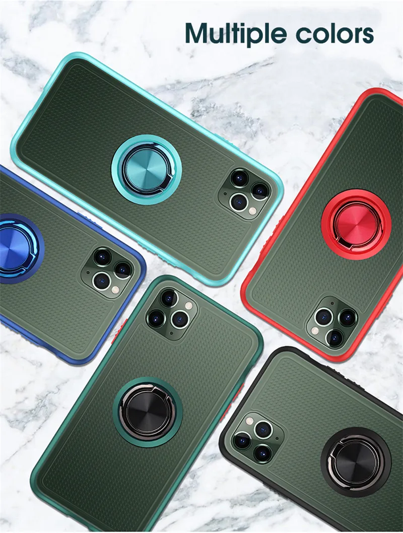 Магнитный чехол с кольцом для пальца на для iPhone 11 Pro MAX XS MAX XR 7 8 Plus прозрачный полночный зеленый чехол-подставка для iPhone11 Pro чехол на для айфон 11 Pro MAX XR XS MAX 7 8 плюс