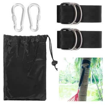 

Nylon Swing Straps Tree Hanging Hammock Rope Hangers Kit Hooks Carabiner Fittings 1000 KG Max Load Capacity 150cm
