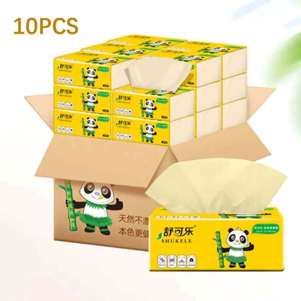 

10 Packs Of Natural Paper Towels Portable Bamboo Pulp Toilet Paper For Mothers And Babies Portable Set