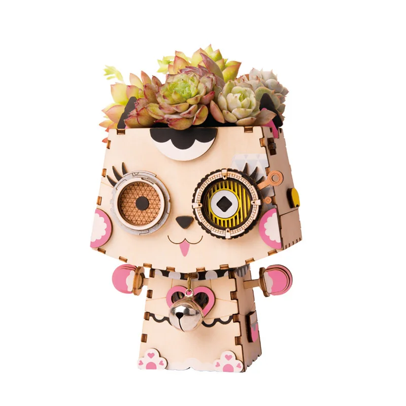 

Manufacturers Direct Supply Robotime robotime Wooden Toy Stereo Assembled Succulent Flowerpot Decoration Creative Gifts