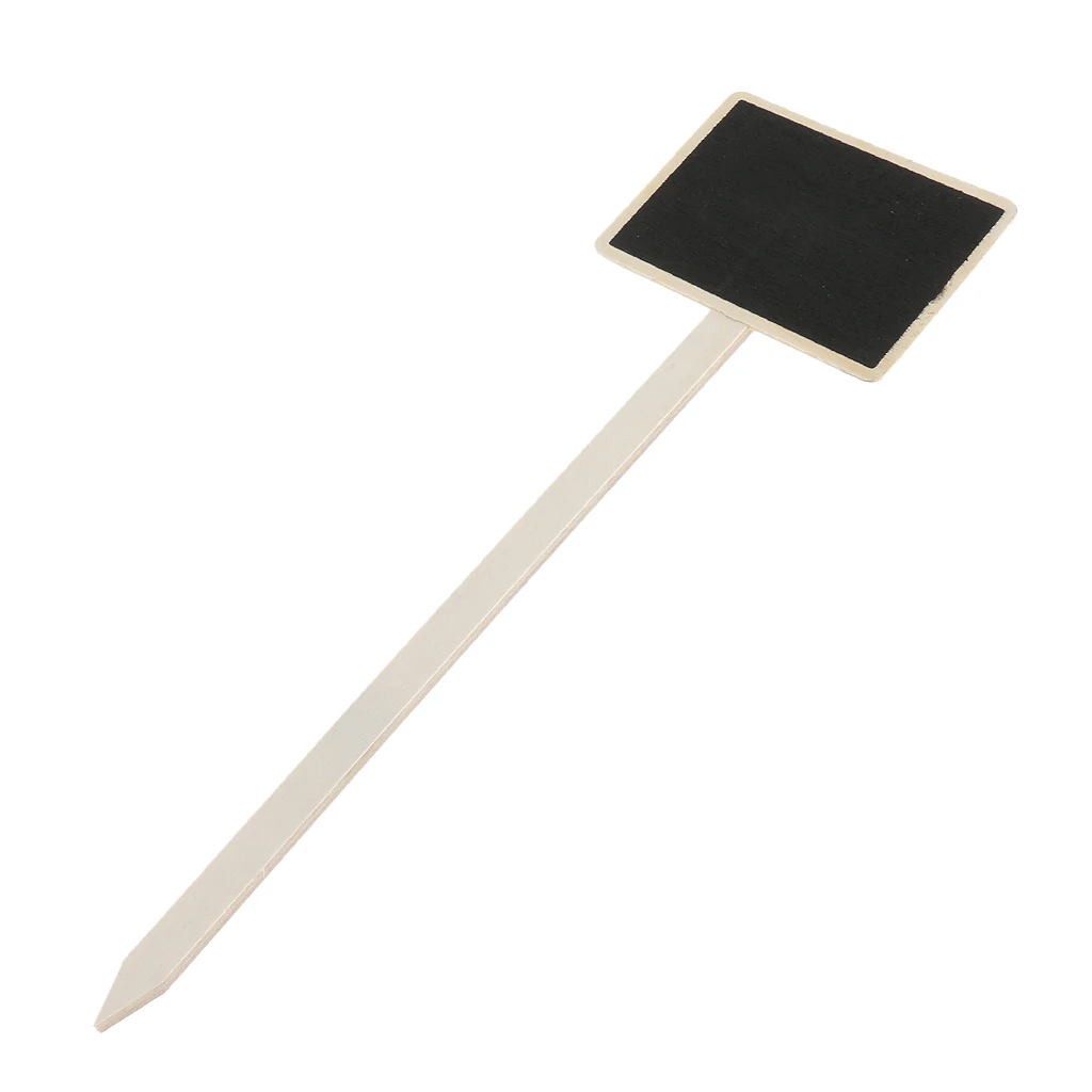 10pcs Garden Plant Labels Markers Wooden Mini Chalkboard Signs Waterproof Tags for Nursery Garden Flowers Stakes