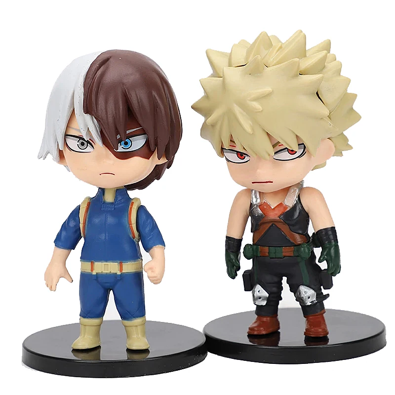 Фигурка героя моя геройская академия 2 шт. 1 10 см фигурка Bakugou Katsuki Todoroki Shouto из аниме
