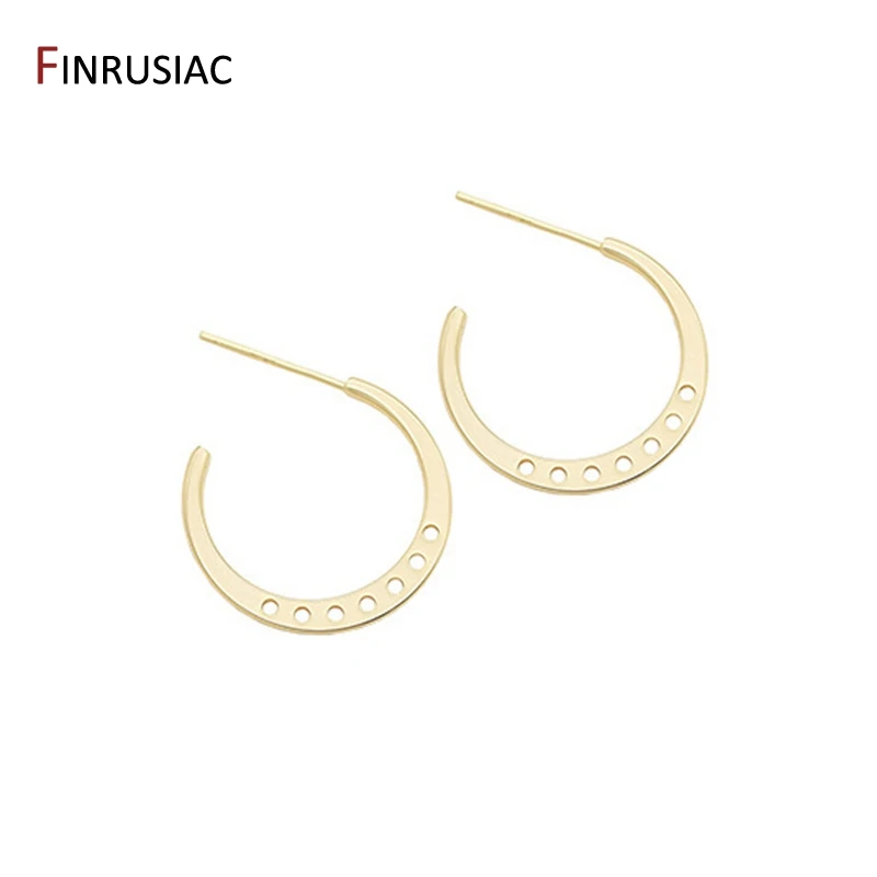 

Creative C-shaped Design Earrings 14k Gold Plated High Quality Earrings For Earrings Crafts Making Accessories