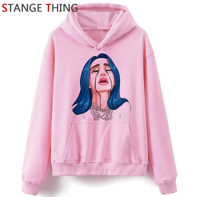 Billie Eilish Bad Guy Harajuku модная забавная толстовка с капюшоном с рисунком из мультфильма для женщин Ullzang хип хоп 90s толстовка с рисунком уличные толстовки женские - Цвет: H3314