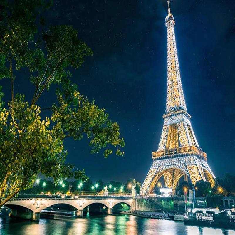 Парижская башня Пейзаж 2019new DIY Кристалл полная дрель квадратная 5D алмазная живопись Набор для вышивки крестом мозаика круглые стразы - Цвет: Tower 9
