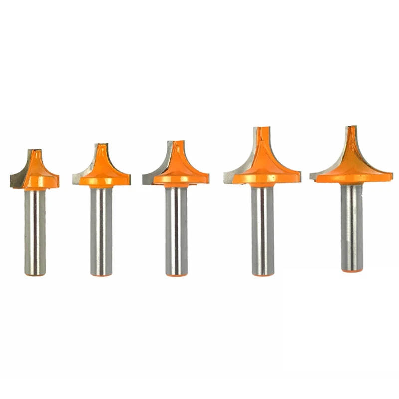 

5Pcs 8mm Shank Round Open End Carving Bit Plunging Round over Shaker Router Bit Woodwork Milling Cutter for Wood