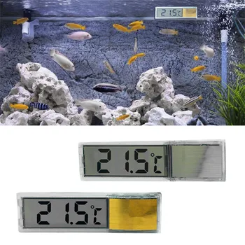

Winter 2020 New LCD 3D Digital Measurement Fish Tank Stick On Aquarium Thermometer Meters Dropshipping Accessories tool decorati