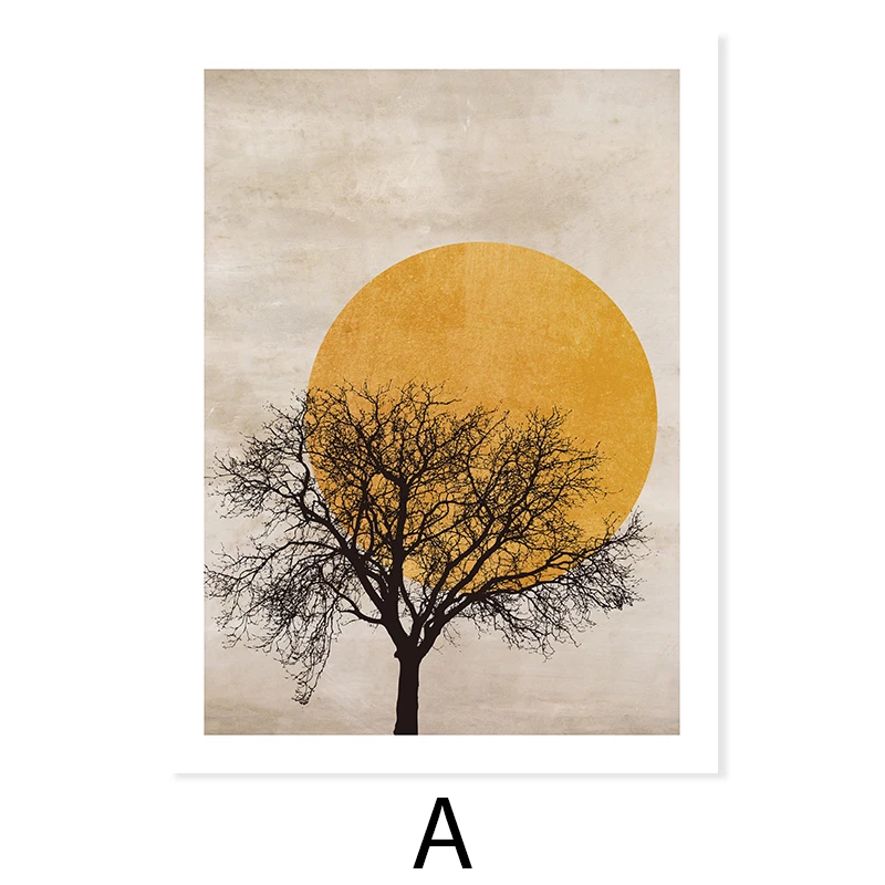 Sun-Silhouette-Scandinavian-Design-Burnt-Orange-Canvas-Painting-Wall-Art-Posters-and-Prints-Picture-for-Living (4)