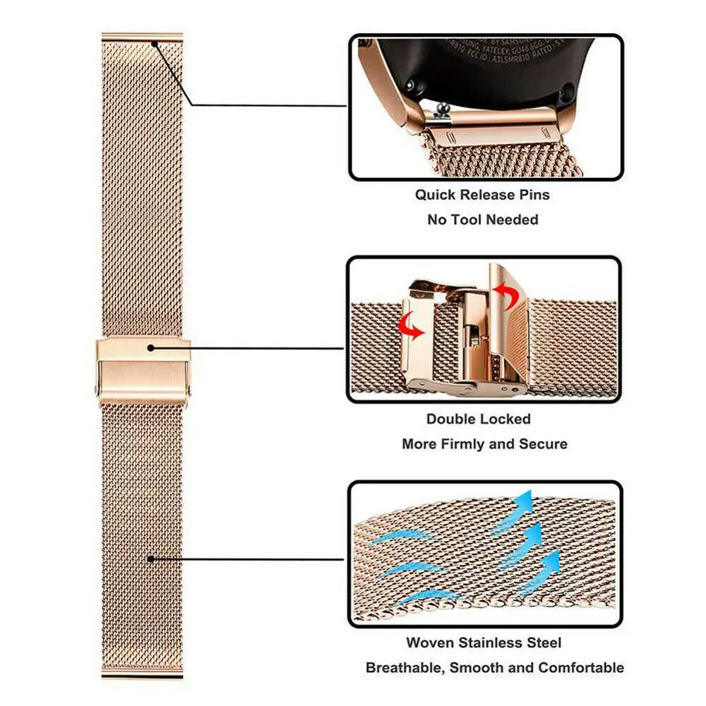 Elegant 18mm Metal Loop Strap - Women's Wrist Band Accessory
