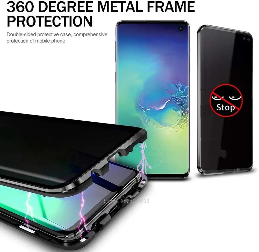 Магнитный чехол для samsung Galaxy S10 S8 S9 Note 10 Plus Note 9 8 S10e противоскользящее двойное закаленное стекло металлический бампер