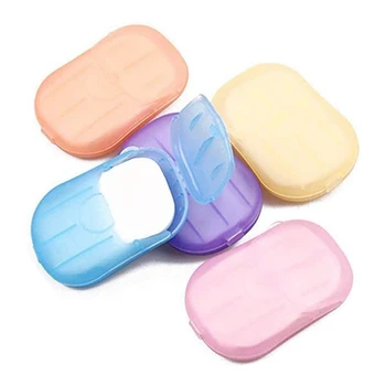 

15 Packs of Portable Disposable Soap Paper Disposable Soap Portable Toilet Paper Soap Bathroom Toiletries (Ran Color)