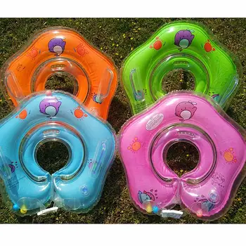 

Cartoon Swim Ring Children Inflatable Neck Ring Creative Baby Swimming Ring Floating Toy On Water Random Color