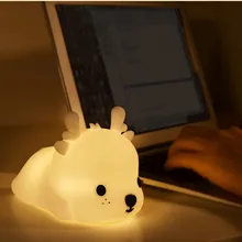

Silicone Baby Charging Lamp Night Light Cute Elk Deer Decoration Bedroom Desktop Dormitory Gift Friend Lover Child Girlfriend