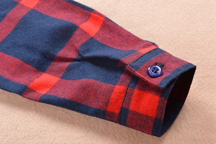 Spring And Autumn New Style Stand Collar Children Plaid Shirt Long Sleeve Pure Cotton Brushed Baby Casual Fashion Shirt