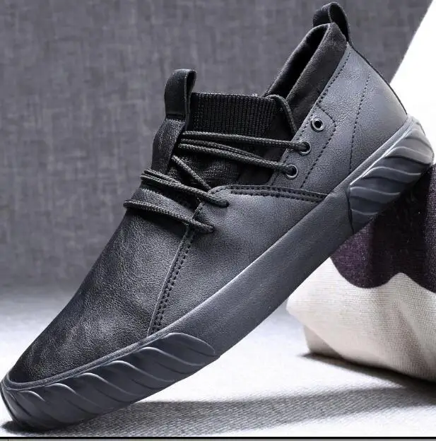 autumn new fashion street cool men lace up leather casual shoes man trend shoes man loafers