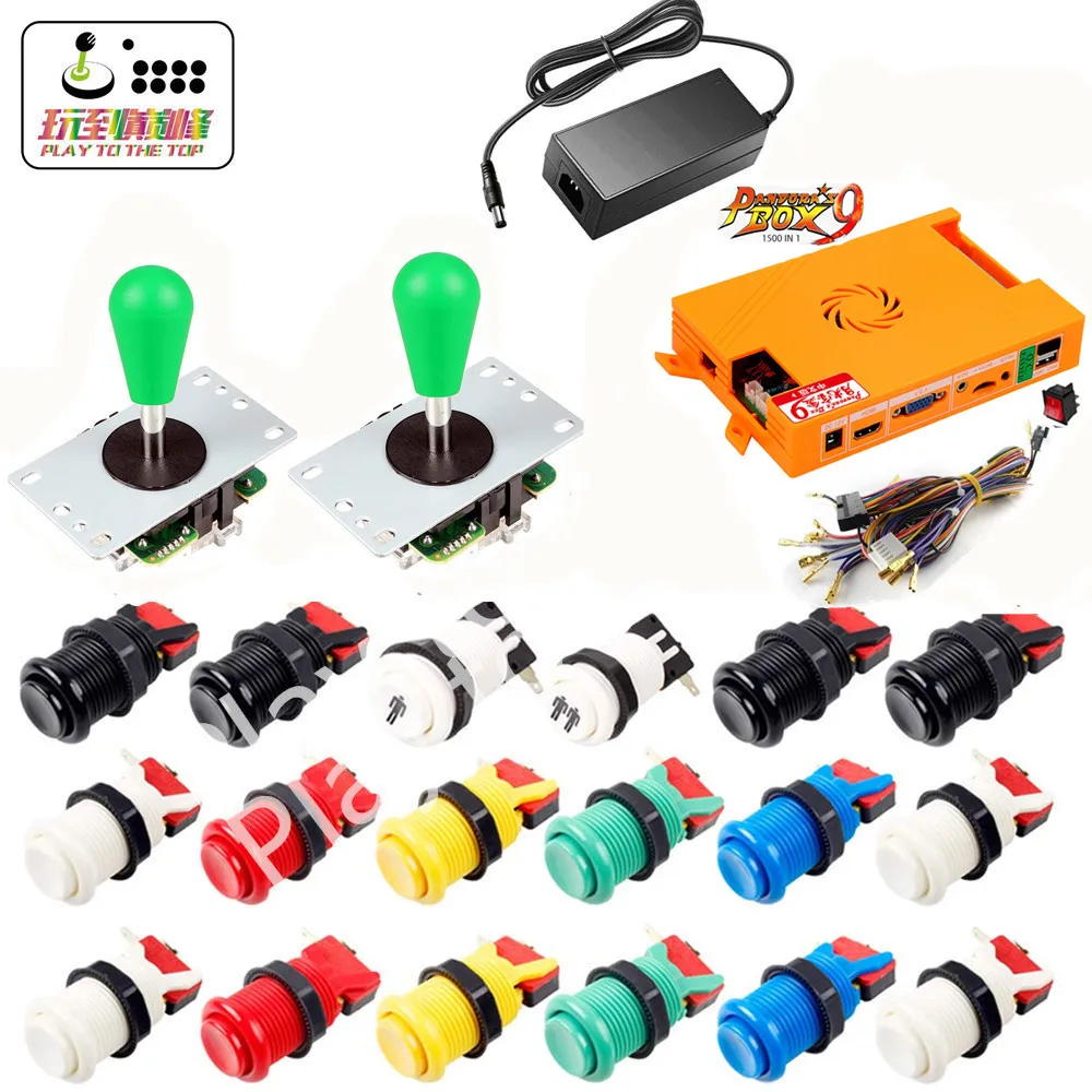 

NEW Pandora Box 9 1500 in 1 Games Set DIY Arcade Kit Push Buuttons Joysticks Arcade Machine 2 Joysticks DIY Kit Bundle Home