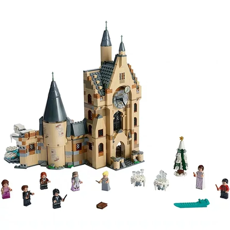 

2019 New HarryING Compatible Legoing Great Hall 75954 Clock Tower 75948 Children's Assembled Building Blocks Toys Christmas