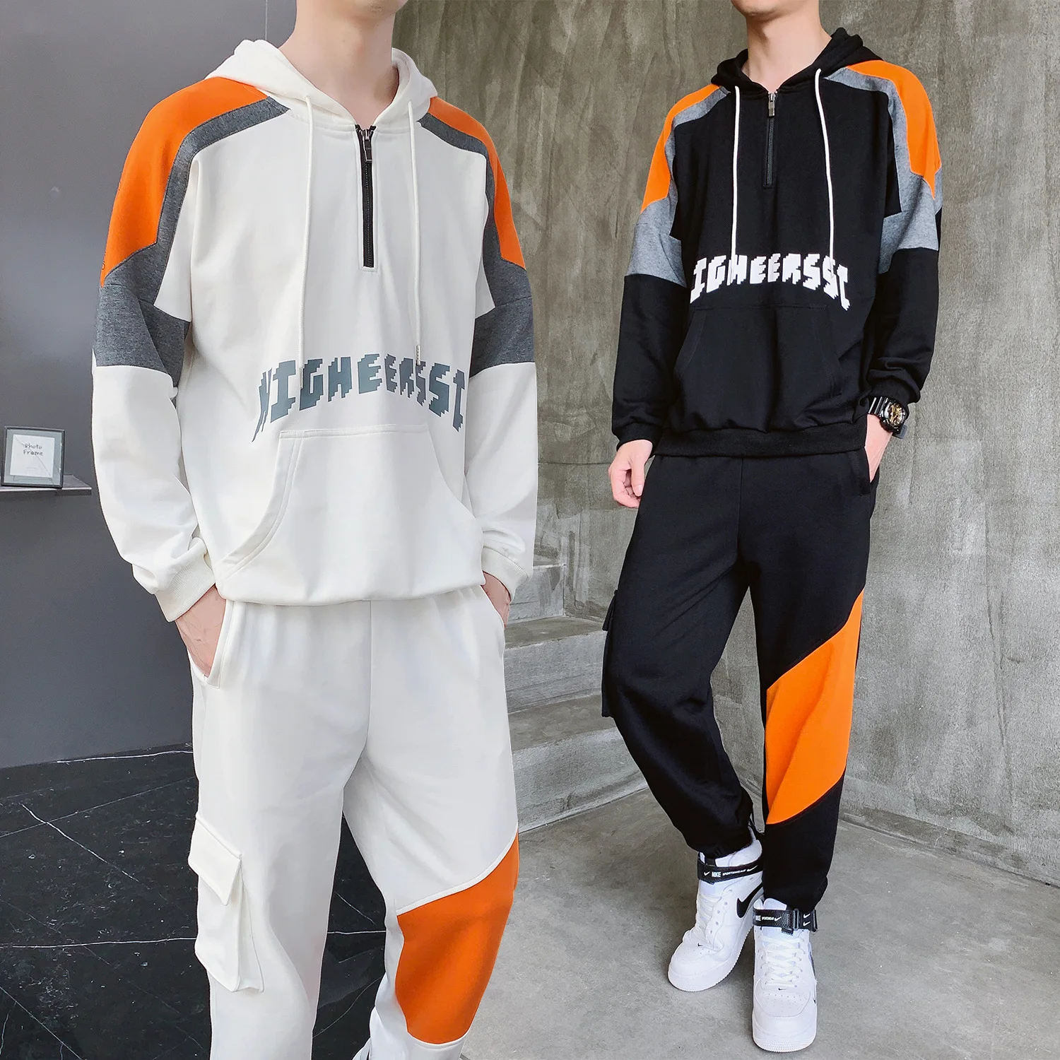 

Autumn Set Men's Korean-style Trend Handsome Casual Sports Two-Piece Set New Style INS Popular Brand a Set of Clothes