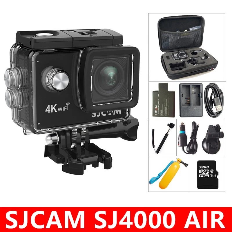 Full HD Экшн-камера SJCAM SJ4000 AIR 100% Оригинальная камера Allwinner 4K 30fps Wi-Fi экран 2 0 дюйма